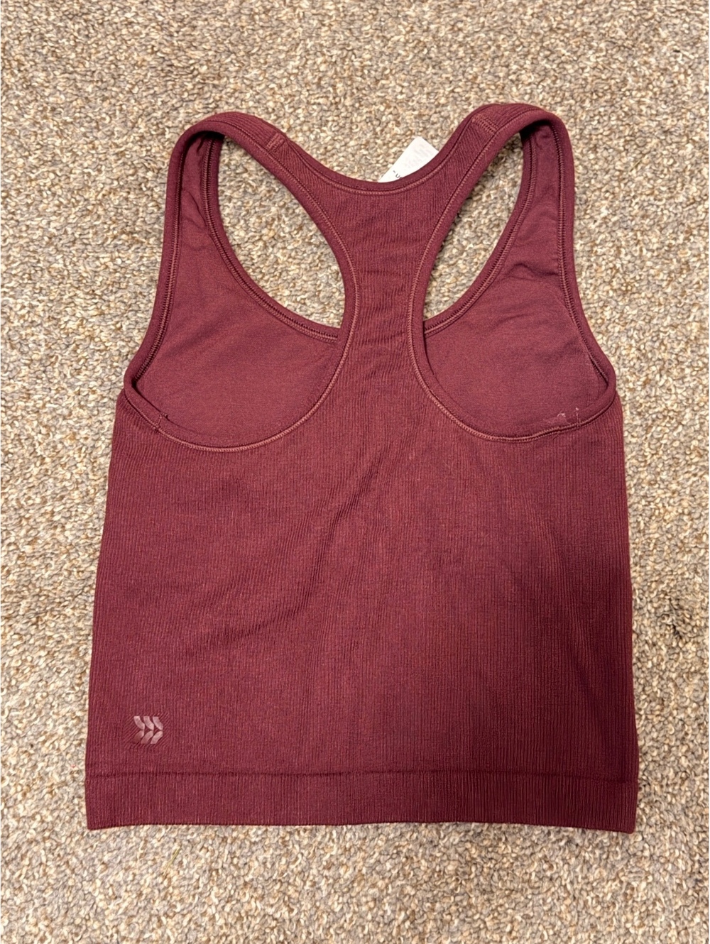 All in Motion Seamless Racerback Tank Top Burgundy XS - Picture 4 of 4